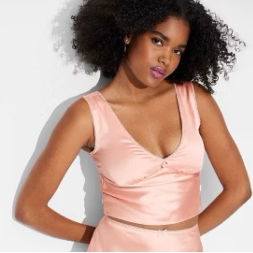 ❤️3/$15 NWT wild fable Satin Peach Tank Top- XS